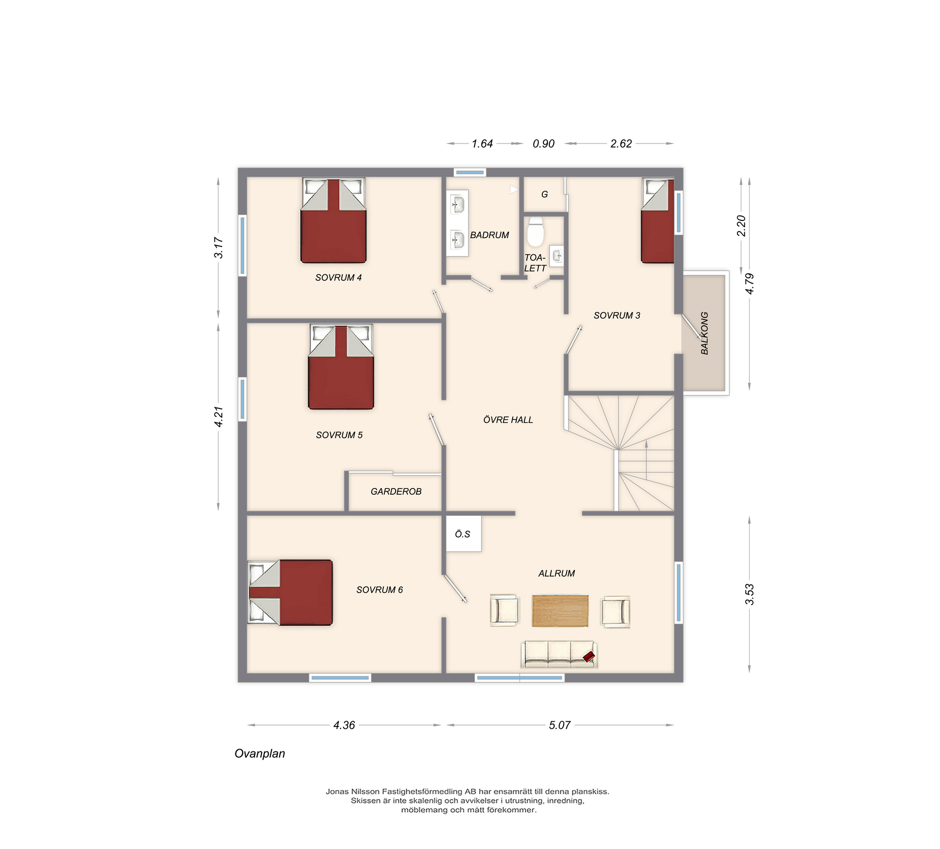 Planlösning ovanplan
