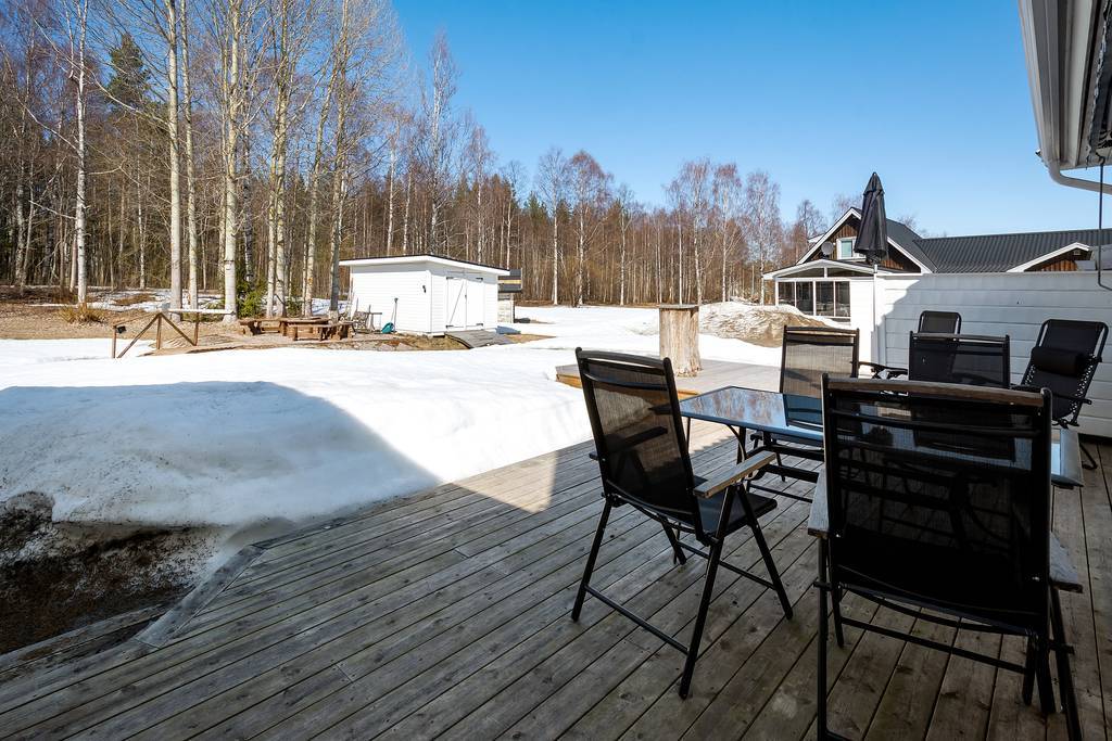 Veranda på baksidan.