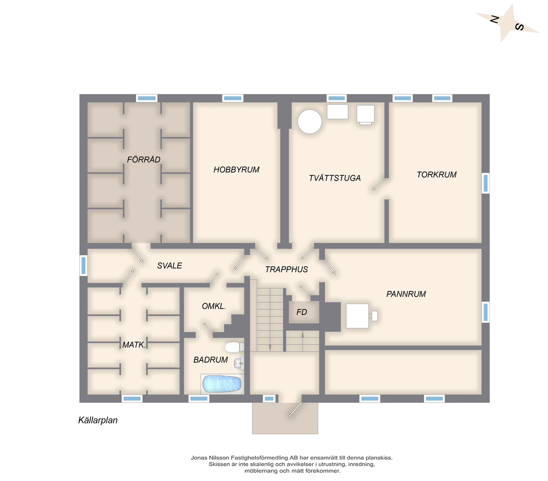 Källarplan.