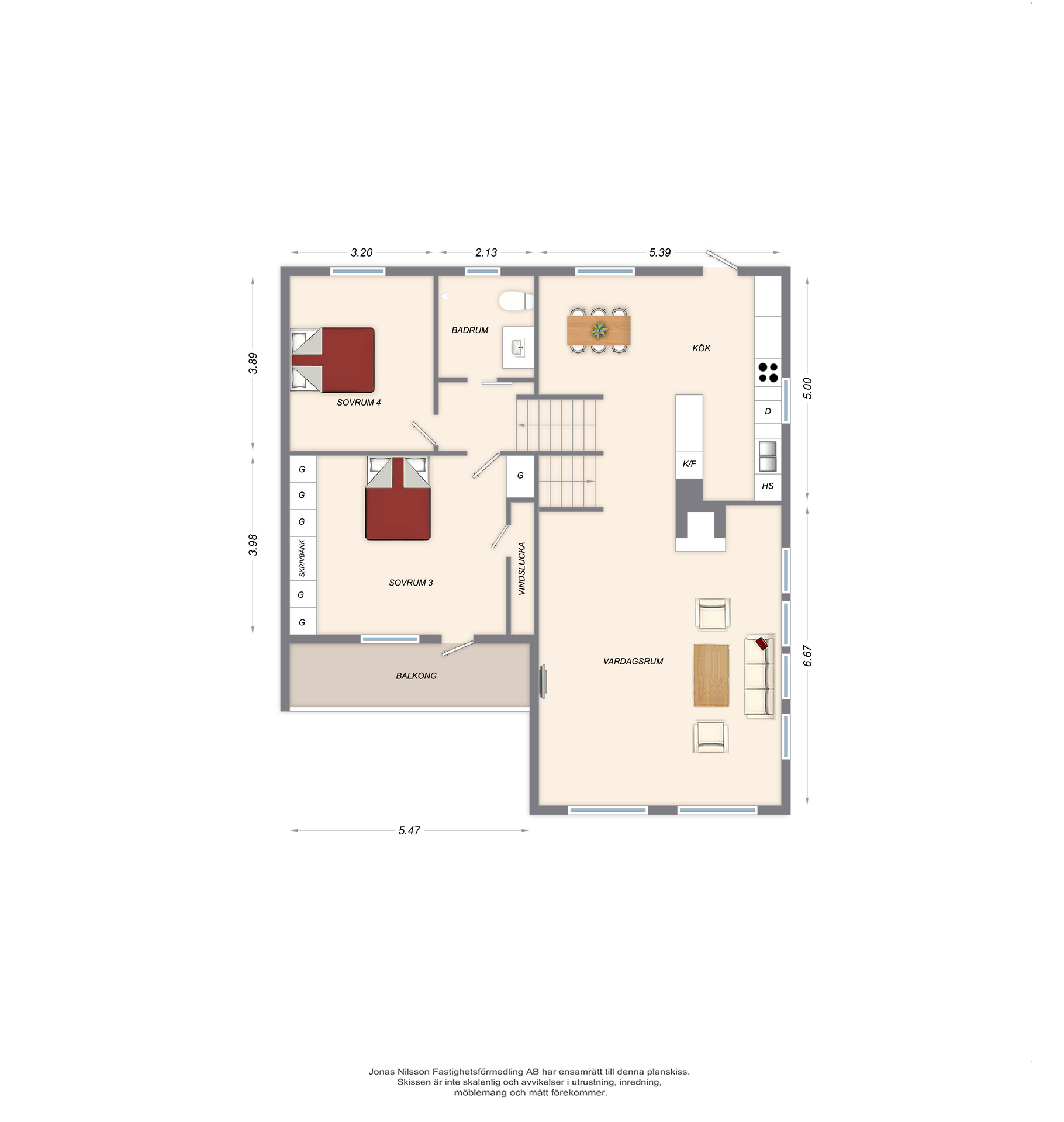 Planritning mellanplan/ovanplan