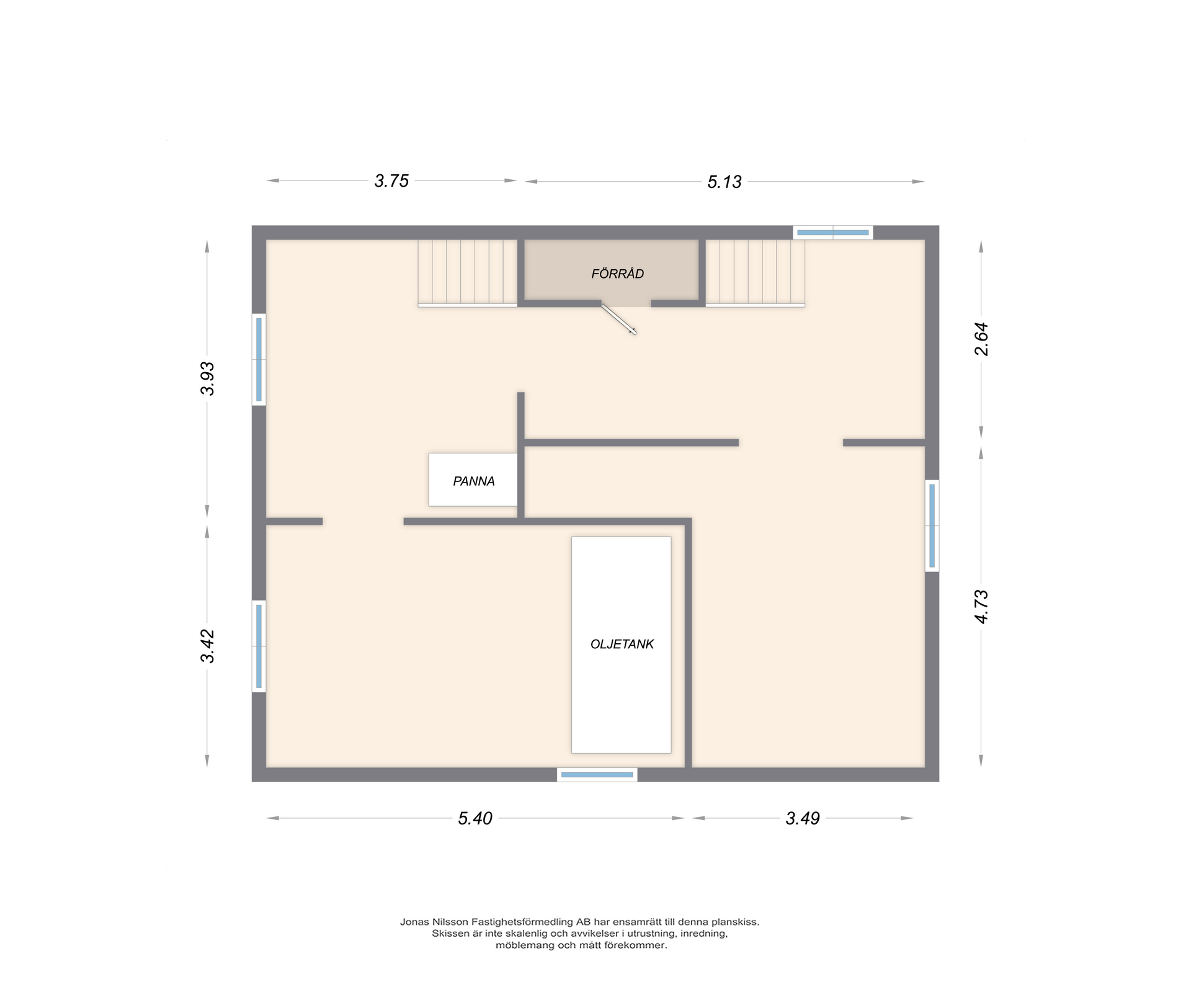 Källarplan.